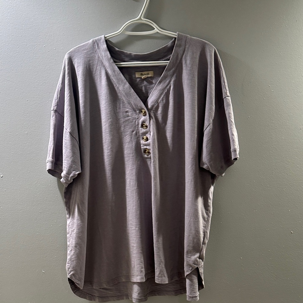 Madewell Charcoal Button-Up Casual Shirt
